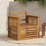 vidaXL Utomhus Mellansoffa Naturlig