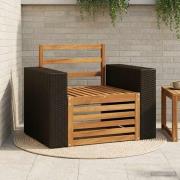 vidaXL Utomhus Mellansoffa Naturlig