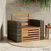 vidaXL Utomhus Mellansoffa Naturlig