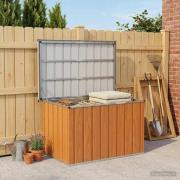 vidaXL Utomhusförvaringslåda trä 109 x 67 x 65 cm Galvaniserat stål