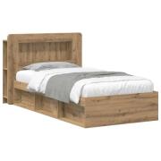 vidaXL Sängram med förvaring Artisan-ek 80 x 200 cm Konstruerat trä