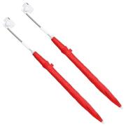 vidaXL Paraply med klämma 2 pcs Eldtegelröd Ø 105 x 86 cm