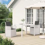 vidaXL Trädgårdsmatstolar 2 pcs Vit och antracit PP