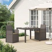 vidaXL Trädgårdsmatstolar 2 pcs Ljusgrå och Taupe PP