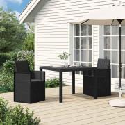 vidaXL Trädgårdsmatstolar 2 pcs Antracit PP