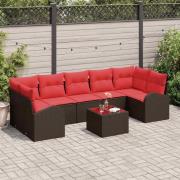 vidaXL Trädgårdsoffset Brun och Röd 55 x 55 x 37 cm konstrotting