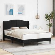 vidaXL Sängram med huvudgavel Svart 120 x 190 cm Sammet