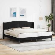 vidaXL Sängram med huvudgavel Svart 180 x 200 cm Sammet