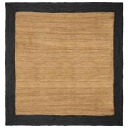 vidaXL Områdesmattor Mörkgrå 240 x 240 cm Jute