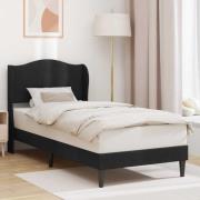 vidaXL Sängram med huvudgavel Svart 100 x 200 cm Sammet