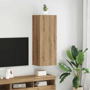 vidaXL TV Vägghylla Artisan Ek 40,5 x 30 x 102 cm Konstruerat trä