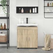 vidaXL Badrumsskåpsset TULUM Sonoma-ek 60 x 34 x 63 cm Konstruerat trä
