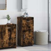 vidaXL Badrumsskåpsset TULUM Rökt ek 37 x 31,5 x 82 cm Konstruerat trä