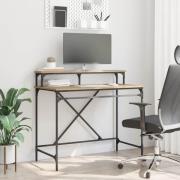 vidaXL Skrivbord Artisan Ek 100 x 50 x 90 cm Konstruerat trä