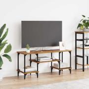 vidaXL TV-skåp Gammalt trä 102 x 35 x 45,5 cm Konstruerat trä och järn