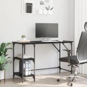 vidaXL Skrivbord Svart Ek 120 x 50 x 75 cm Konstruerat trä