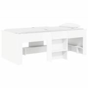 vidaXL Barns hög sängram 2 pcs Vit 98,5 x 200 cm Konstruerat trä
