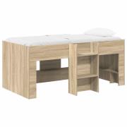 vidaXL Barns hög sängram 2 pcs Sonoma-ek 163 x 101,1 x 68,5 cm