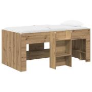 vidaXL Barns hög sängram 2 pcs Artisan-ek 163 x 101,1 x 68,5 cm