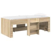 vidaXL Barns hög sängram 2 pcs Sonoma-ek 193 x 96,1 x 68,5 cm