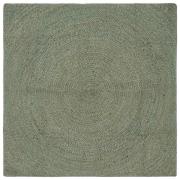 vidaXL Områdesmattor Olivgrön 160 x 160 cm Jute