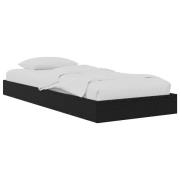 vidaXL Golvsängsram Svart ek 80 x 200 cm Konstruerat trä
