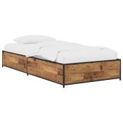 vidaXL Sängram Gammalt trä 80 x 200 cm Konstruerat trä