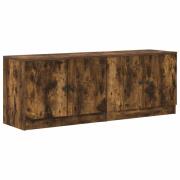 vidaXL Sängskåp med dörr 2 pcs Rökt Ek 66 x 35 x 48 cm Konstruerat trä