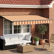 vidaXL Manuell markisram med LED-lampor 3 x 2,5 m