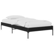 vidaXL Sängram Svart ek 80 x 200 cm Konstruerat trä
