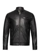 Selected Homme Slhiconic Classic Leather Jkt W Svart