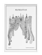 Manhattan Home Decoration Posters & Frames Posters Black & White Multi...