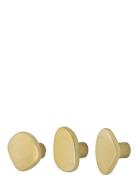 Ferri Knag, Aluminium Sæt Med 3 Home Storage Hooks & Knobs Gold Bloomi...