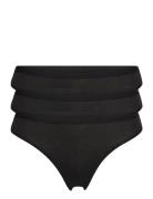 Lindex Brief 3 Pack Thong Reg Carin Svart