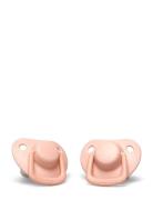 Filibabba 2-Pack Pacifiers - Peach 0-6 Months Rosa