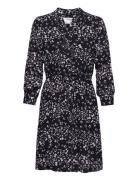 Selected Femme Slfdamina 7/8 Aop Dress Svart