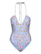 Seafolly Summer Crush Bandeau Piece Blå