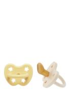 HEVEA Two-Pack Orthodontic Pacifier 3-36 Months Gul