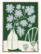 Tpc X Atelier Aha - Blue Flowers & Red Wine Home Decoration Posters & ...