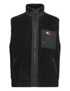 Tommy Jeans Tjm Mix Media Sherpa Vest Svart