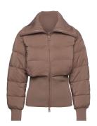 Calvin Klein Padded Rib Waist Jacket Brun