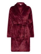 Hunkemöller Robe Short Fleece Embossed Rib Röd