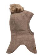 Mikk-line Wool Fullface W. Pom Pom Beige