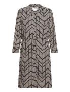 Selected Femme Slfdamina 7/8 Aop Dress Svart