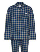 GANT Check Pajama Set Shirt And Pants Marinblå