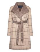 French Connection Fran Wool Ls Belted Coat Beige