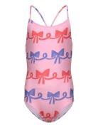 Bobo Choses Ribbon Bow All Over Swimsuit Rosa