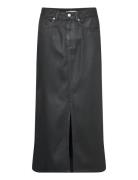 Tommy Hilfiger Dnm Long Midi Skirt Ctd Blk Svart