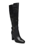 Lauren Ralph Lauren Manchester Burnished Leather Tall Boot Svart