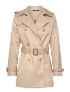 Lauren Ralph Lauren Belted Cotton-Blend Trench Coat Beige